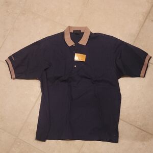 Antigua Blue and Tan Polo Shirt Casual Style